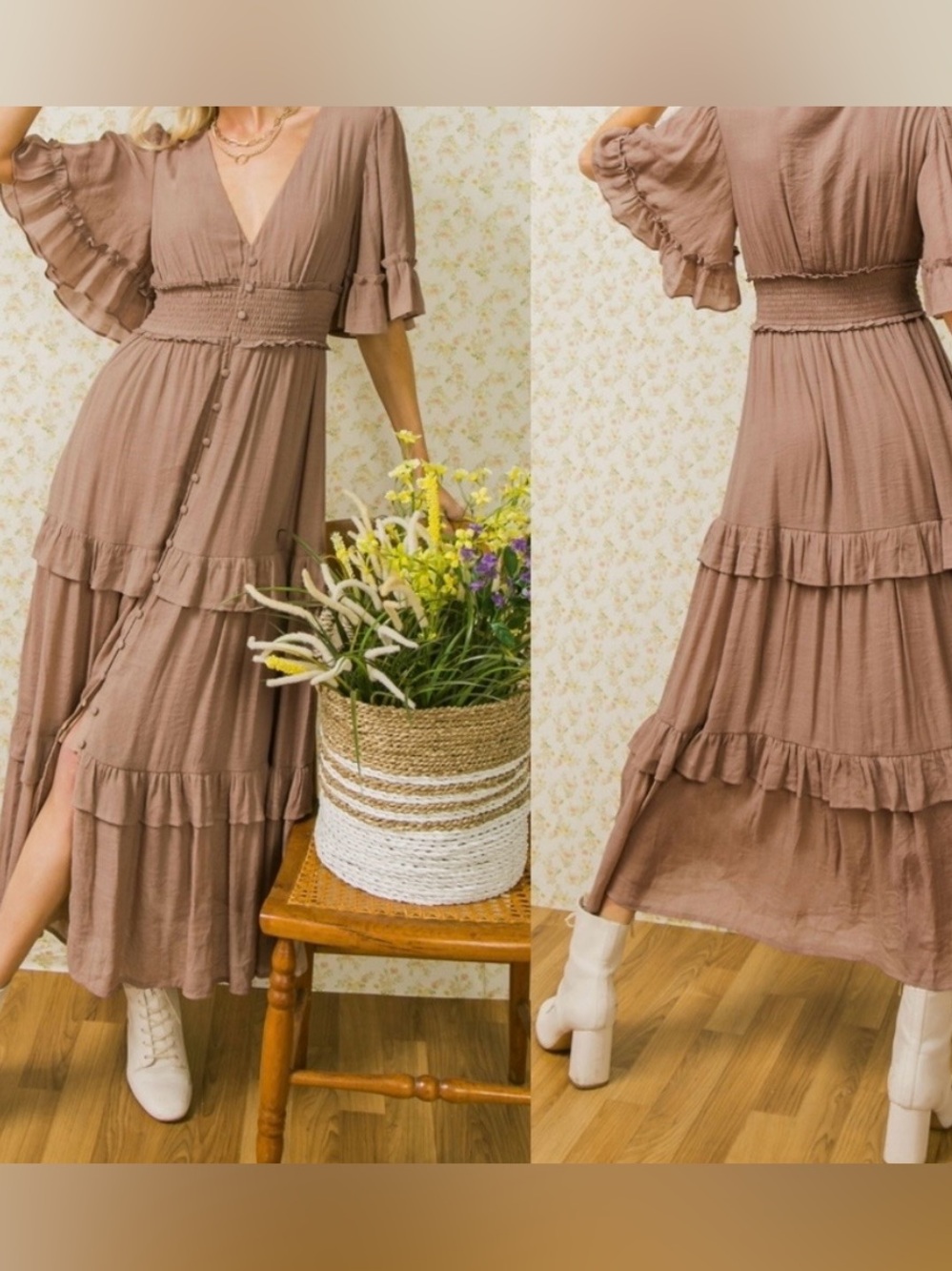 Flying Tomato Tiered Midi Dress